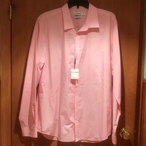 Calvin Klein Men’s Dress Shirt XL pink and white